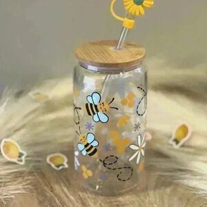 Bumble Bee Libbey Glass Cup 16oz